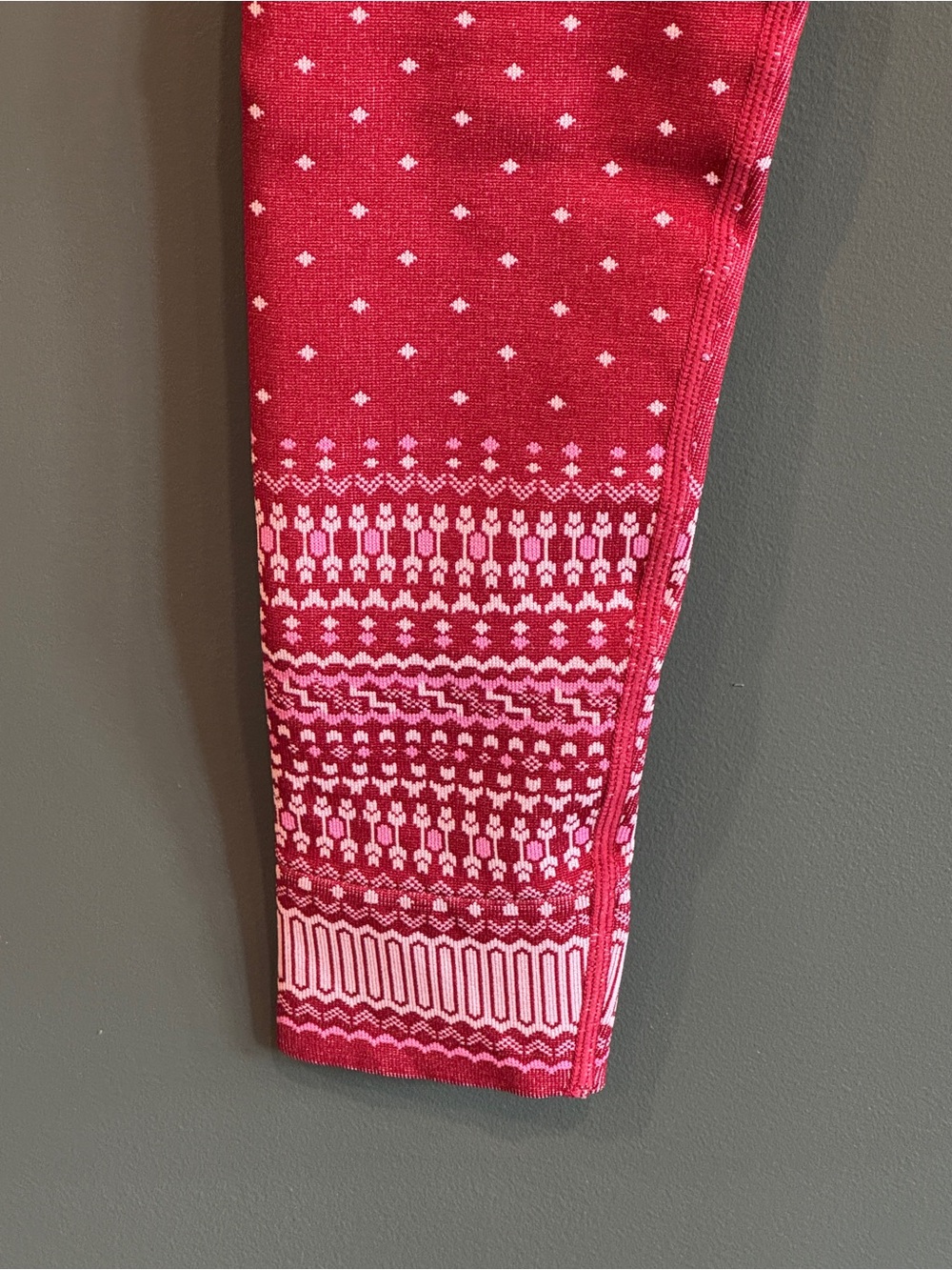Fabletics Red Patterned High-Waist Leggings - Picture 4 of 16